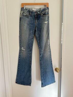 Joe's Jeans Distressed Flared Jeans - Blue